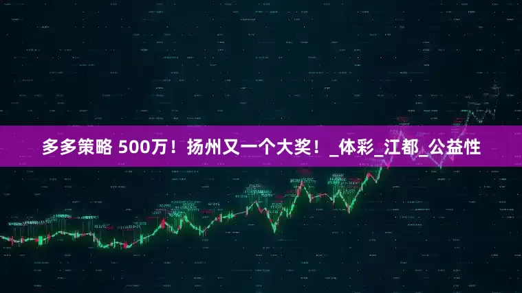 多多策略 500万！扬州又一个大奖！_体彩_江都_公益性